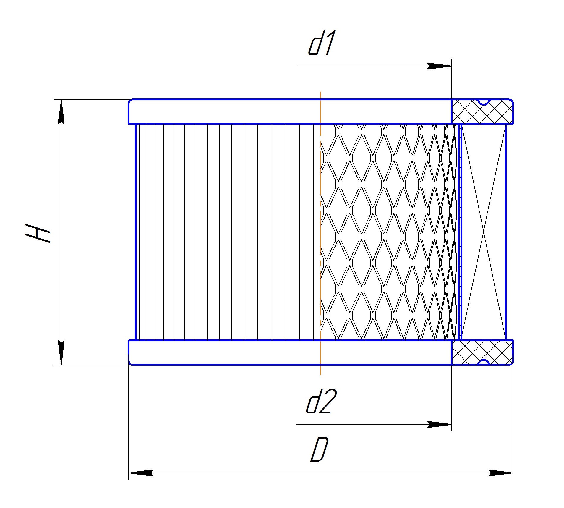 Сменный элемент воздухоочистителей для двигателей внутреннего сгорания DIFA 43253