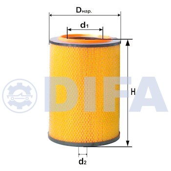Сменный элемент воздухоочистителей для двигателей внутреннего сгорания DIFA 4361M