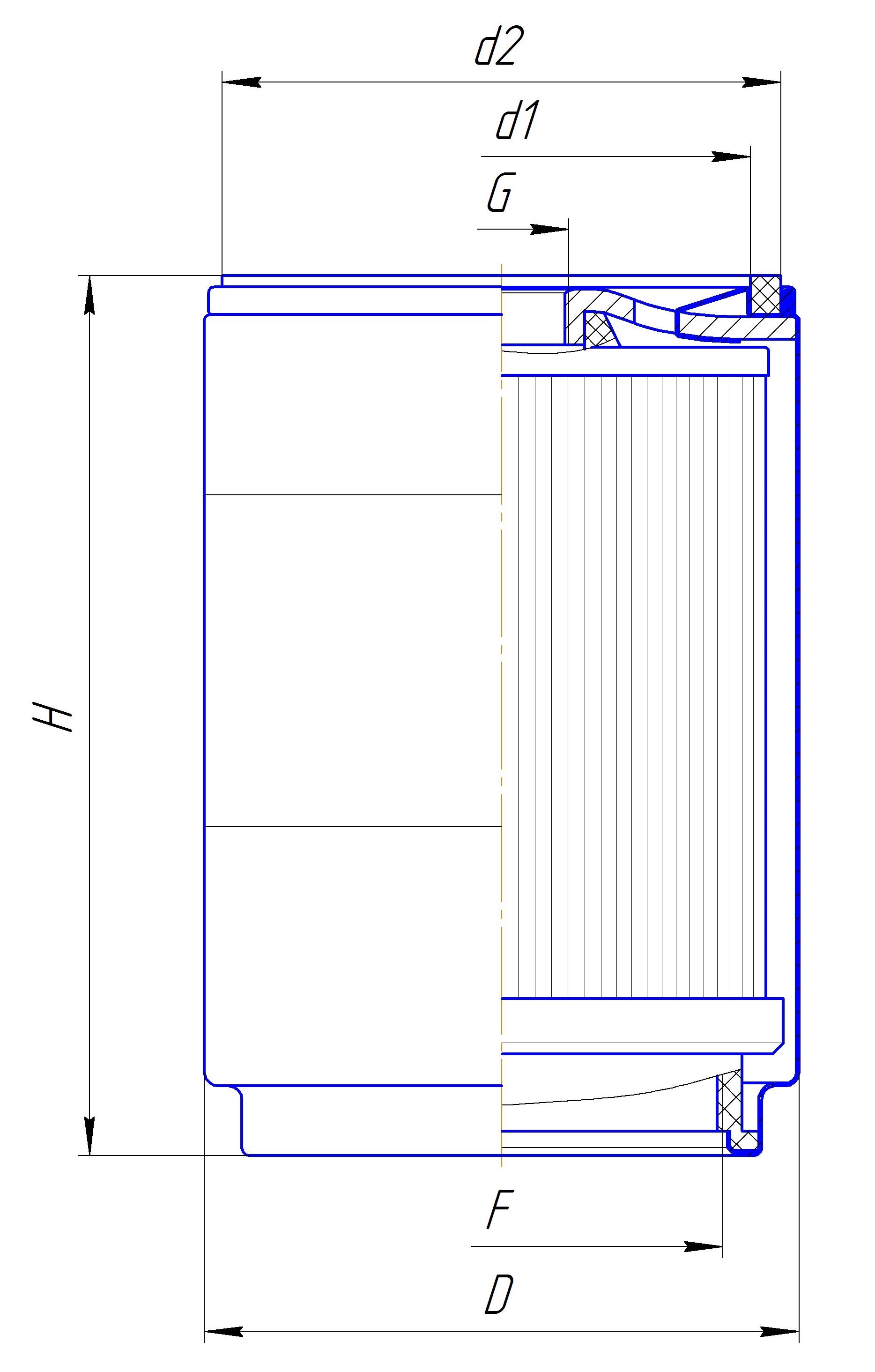 Фильтр сменный для топлива DIFA 6405