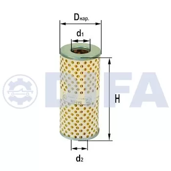 Сменный элемент фильтров очистки масла DIFA 5201
