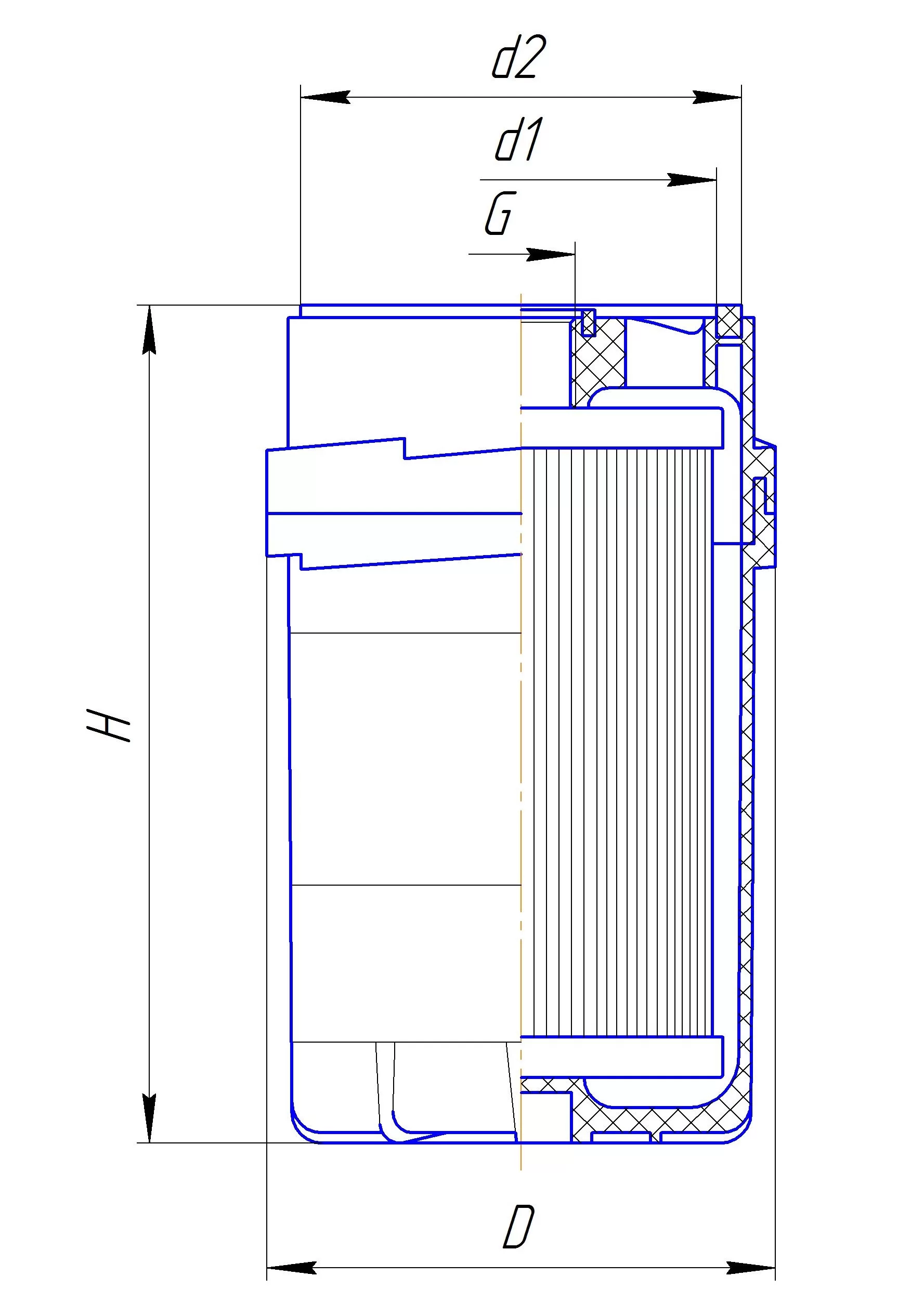 Фильтр сменный для топлива DIFA 6502