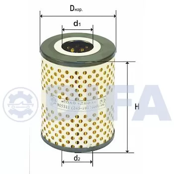 Сменный элемент фильтров очистки масла DIFA 5311