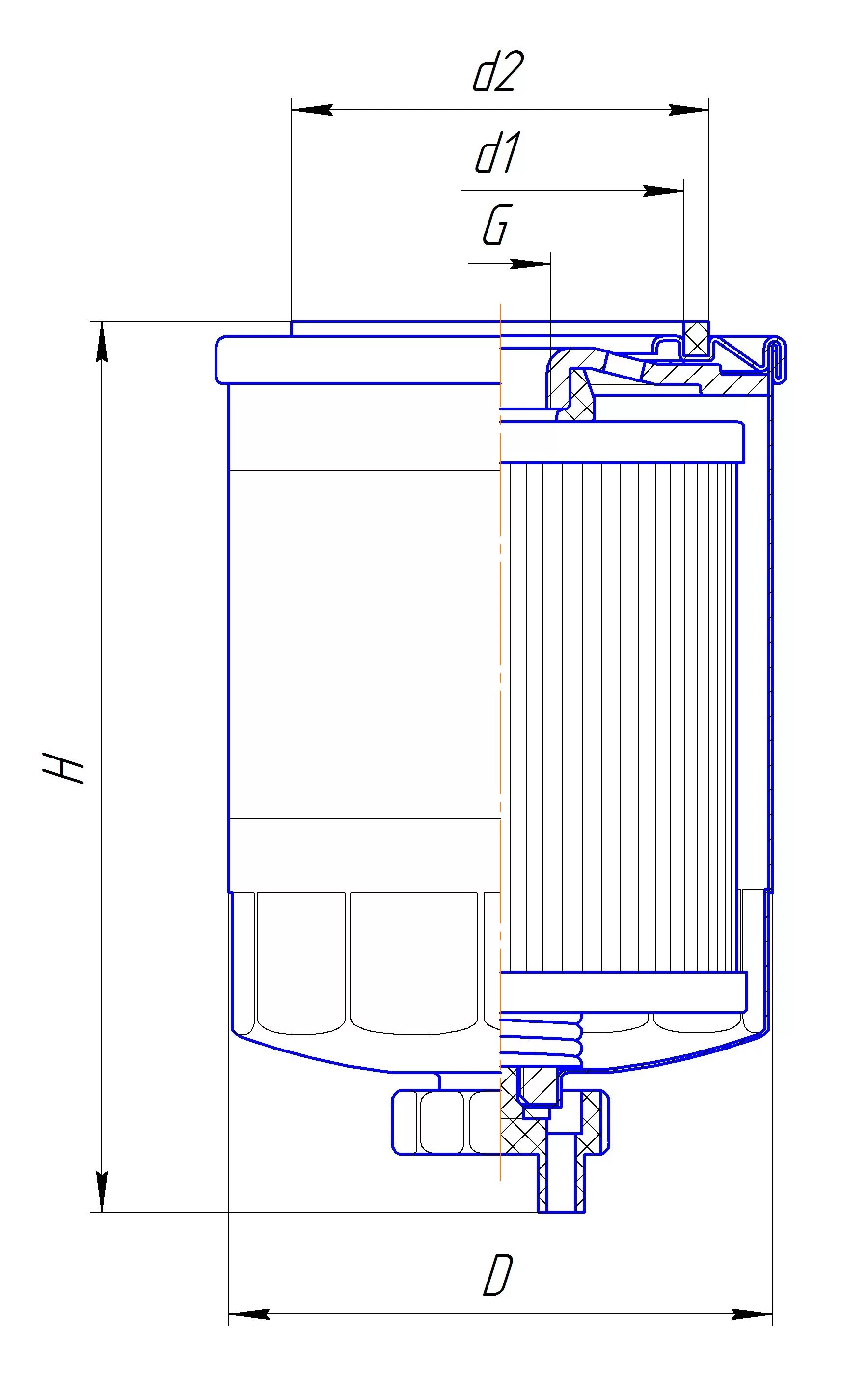 Фильтр сменный для топлива DIFA 6102/1